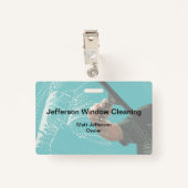 Venster Schoonmaakprogramma's voor bedrijfskleding Badge (Achterkant met clip)