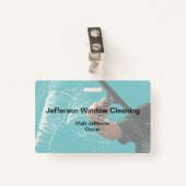 Venster Schoonmaakprogramma's voor bedrijfskleding Badge (Voorkant met clip)