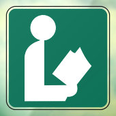 Venster Sluiting bibliotheeksymbool voor wegteken Raamsticker (Vel 3)