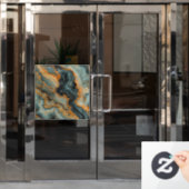 Venster sorteren, vastklikken raamsticker (Kantoordeur)