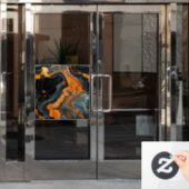 Venster sorteren, vastklikken raamsticker (Kantoordeur)