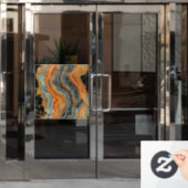 Venster sorteren, vastklikken raamsticker (Kantoordeur)
