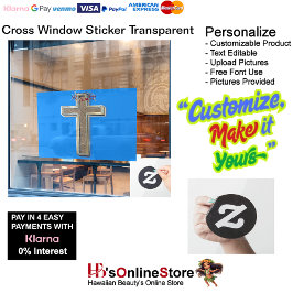 Venster Sticker Blauwe achtergrond