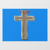 Venster Sticker Blauwe achtergrond (Vel)