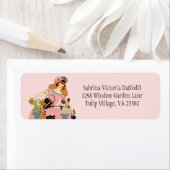 Venster Tuin in Roze Etiket (Insitu)