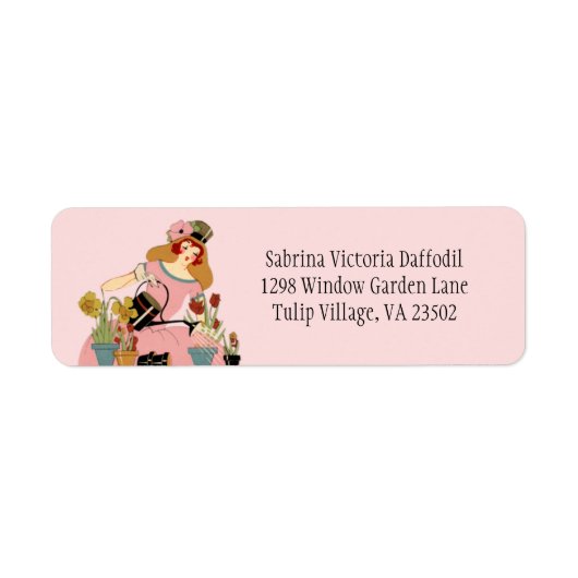 Venster Tuin in Roze Etiket (Voorkant)