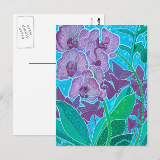 Venster Tuingboomgaard bloemen Kunstschilderijen Briefkaart (Voorkant / Achterkant)