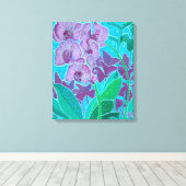 Venster Tuingboomgaard bloemen Kunstschilderijen Canvas Afdruk (Insitu (Houten vloer))