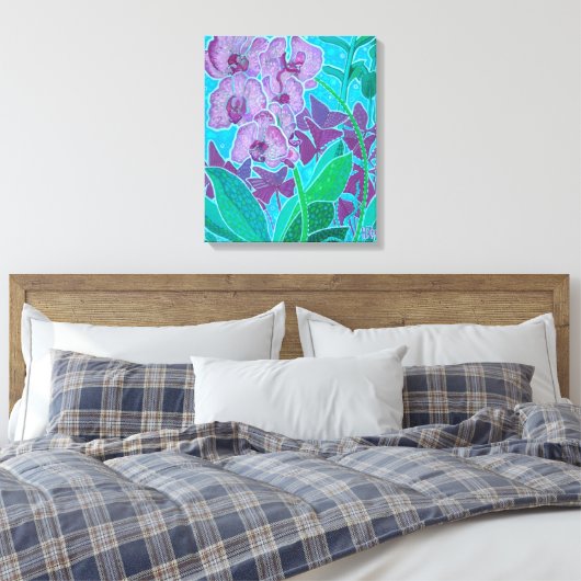 Venster Tuingboomgaard bloemen Kunstschilderijen Canvas Afdruk (Insitu (Slaapkamer))