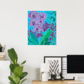 Venster Tuingboomgaard bloemen Kunstschilderijen Poster (Thuiskantoor)
