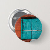 Venster Turquoise Ronde Button 5,7 Cm (Voorkant /achterkant)