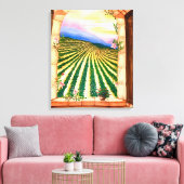 Venster Uitzicht Canvas Afdruk (Insitu (Woonkamer))