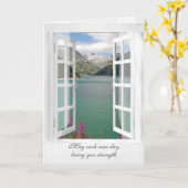 Venster Uitzicht Oostenrijkse gebergte Kaart (Gele Bloem)