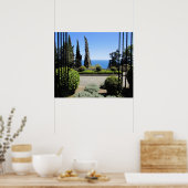 Venster Uitzicht Poster (Keuken)