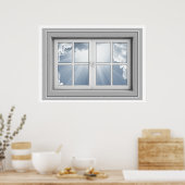 Venster Uitzicht Poster Goedemorgen (Keuken)