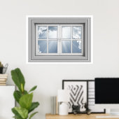 Venster Uitzicht Poster Goedemorgen (Thuiskantoor)