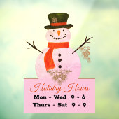 Venster Vakantie winkeluur Raamsticker (Vel 3)