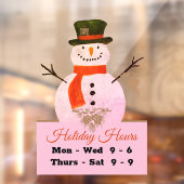 Venster Vakantie winkeluur Raamsticker (Vel 2)