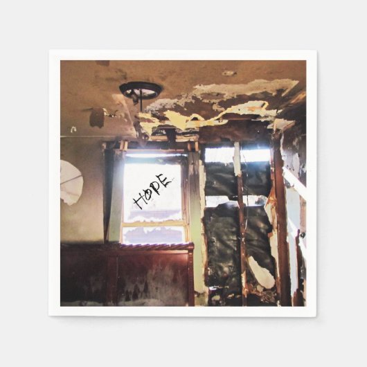 Venster van armoede servet (Voorkant)