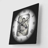 Venster van de Kerstman ~ Hallo Santa ~ op Oude Te Vierkante Klok (Hoek)