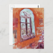 Venster van Vincent van Gogh's Studio op het Asiel Briefkaart (Voorkant / Achterkant)