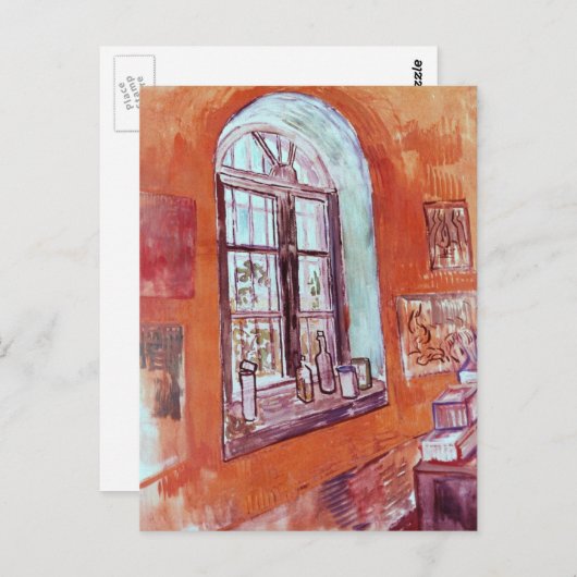 Venster van Vincent van Gogh's Studio op het Asiel Briefkaart (Voorkant / Achterkant)