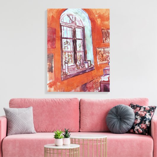 Venster van Vincent van Gogh's Studio op het Asiel Canvas Afdruk (Insitu (Woonkamer))