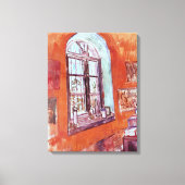 Venster van Vincent van Gogh's Studio op het Asiel Canvas Afdruk (Voorkant)