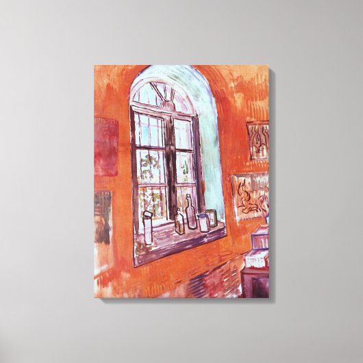 Venster van Vincent van Gogh's Studio op het Asiel Canvas Afdruk (Voorkant)