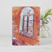 Venster van Vincent van Gogh's Studio op het Asiel Kaart (Staand voorkant)