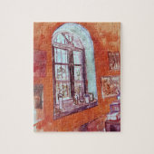 Venster van Vincent van Gogh's Studio op het Asiel Legpuzzel (Verticaal)
