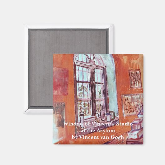 Venster van Vincent van Gogh's Studio op het Asiel Magneet (Voorkant / Achterkant)