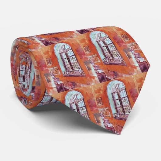 Venster van Vincent van Gogh's Studio op het Asiel Stropdas (Opgerold)