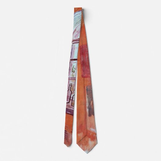 Venster van Vincent van Gogh's Studio op het Asiel Stropdas (Achterkant)