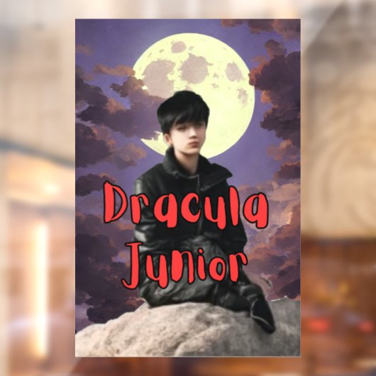 Venster vastklampen - Dracula Junior Raamsticker (Vel 2)
