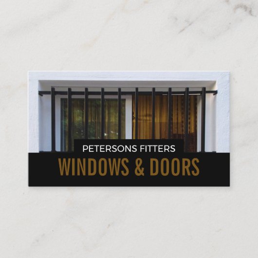 Venster, venster en deuren Fitter-bedrijf Visitekaartje (Voorkant)