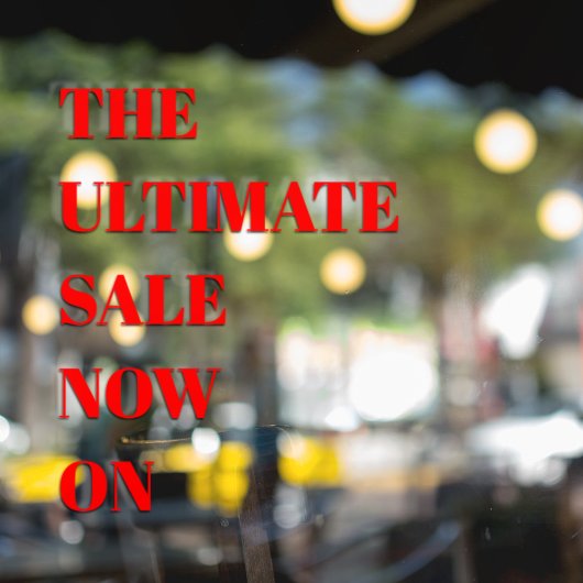 Venster Verkoop van modern winkelvenster Knippen Raamsticker