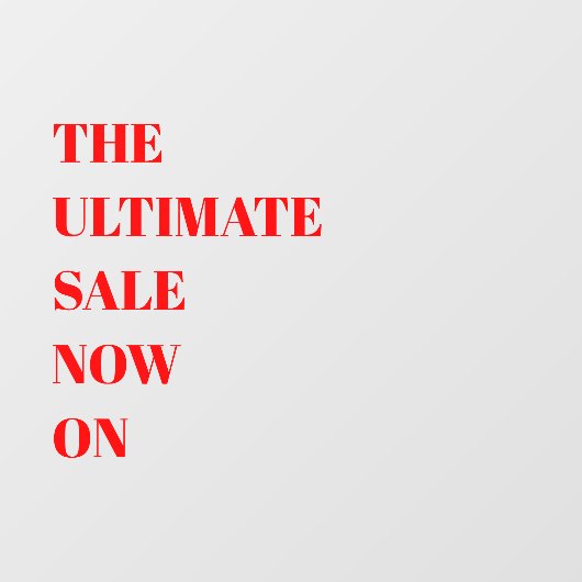 Venster Verkoop van modern winkelvenster Knippen Raamsticker (Vel)