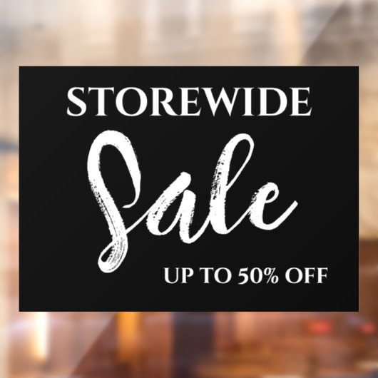 Venster Verkoopteken, Boetiekverkoopteken, Modern Raamsticker (Vel 2)