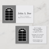 Venster Vervangingsinstallateur/bedrijf wit Visitekaartje (Voorkant / Achterkant)