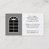 Venster Vervangingsinstallateur/bedrijf wit Visitekaartje (Achterkant)