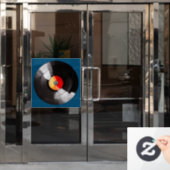Venster Vinyl record vastklikken Raamsticker (Kantoordeur)