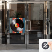 Venster Vinyl record vastklikken Raamsticker (Kantoordeur)