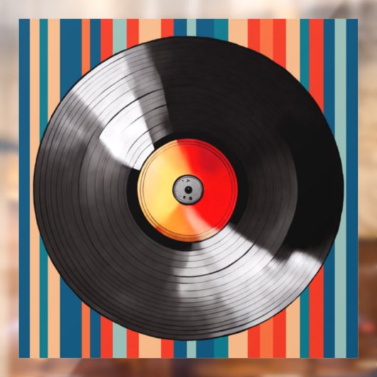 Venster Vinyl record vastklikken Raamsticker (Vel 2)