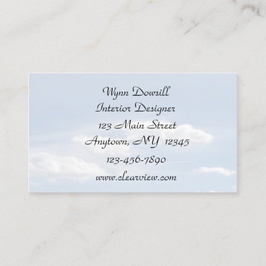 Venster Visitekaartje (Achterkant)