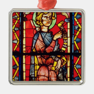 Venster waarin de profeet Obadiah wordt afgebeeld, Metalen Ornament