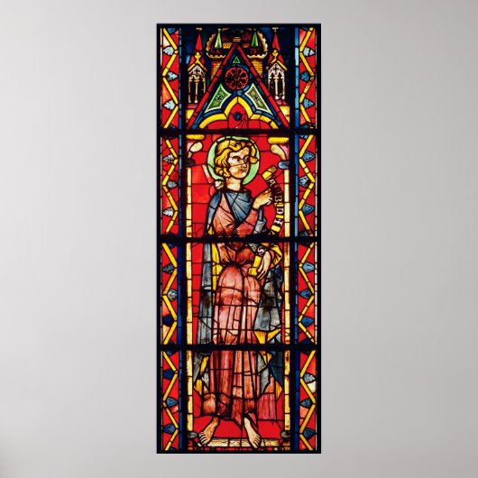 Venster waarin de profeet Obadiah wordt afgebeeld, Poster (Voorkant)