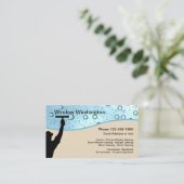 Venster wassen en reinigen visitekaartje (Staand voorkant)