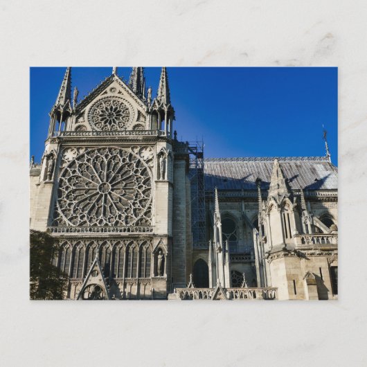 Venster Zuid-Roos buiten Notre Dame de Paris Briefkaart (Voorkant)