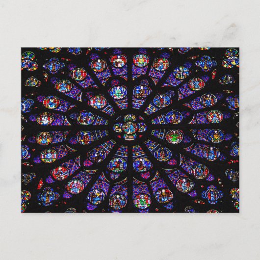 Venster Zuid-Roos in de kathedraal van Notre Dame Briefkaart (Voorkant)